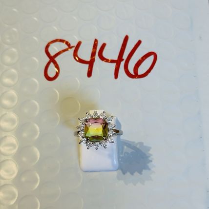 Bomb Party Sz7 Rasta Colors Ring Jewelry RBP Flower Tricolor 925 Sterling Silver