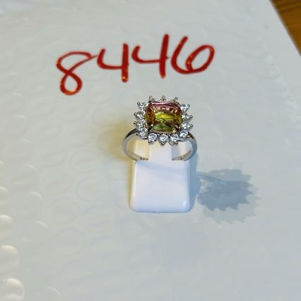 Bomb Party Sz7 Rasta Colors Ring Jewelry RBP Flower Tricolor 925 Sterling Silver