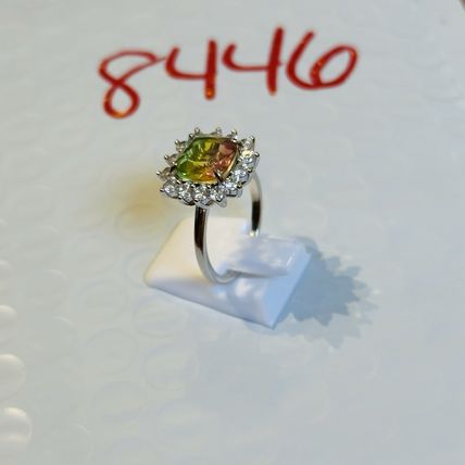 Bomb Party Sz7 Rasta Colors Ring Jewelry RBP Flower Tricolor 925 Sterling Silver