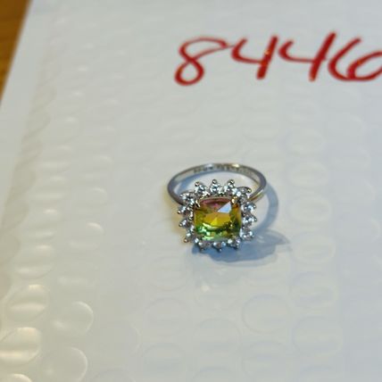 Bomb Party Sz7 Rasta Colors Ring Jewelry RBP Flower Tricolor 925 Sterling Silver