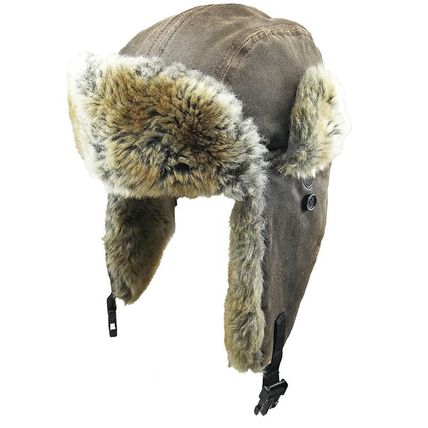 Mossy Oak Weathered Cotton Faux Fur Lined Trapper Hat by Outdoor Cap Co.