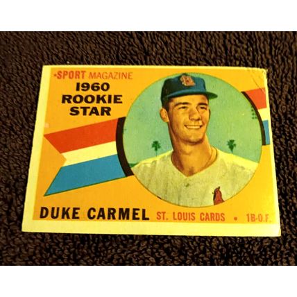 1960 Topps # 137 RC Duke Carmel St Louis Cardinals First Base 3.0 VG Condition