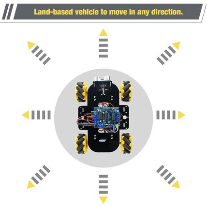 LAFVIN 4WD Mecanum Robot Car Kit Smart DIY Project Compatible with Arduino IDE