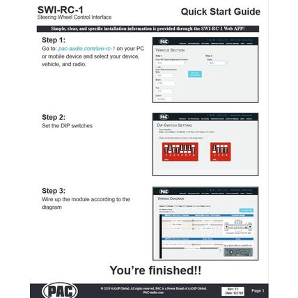 PAC SWI-RC Steering Wheel Control Interface Designed for All Major Radio Brands,