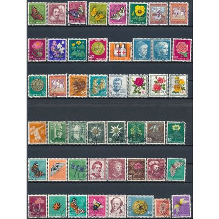 68 Pro Patria & Juventute Stamp Selection - Switzerland - Used Hinged