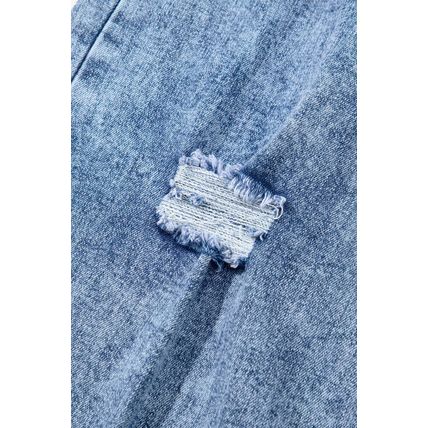 Ashleigh Blue Mineral Wash Bottom Cuff Distressed Wide Leg Jeans