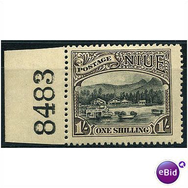 Niue 1938 SG75 1s Black & Violet Light Mounted Mint