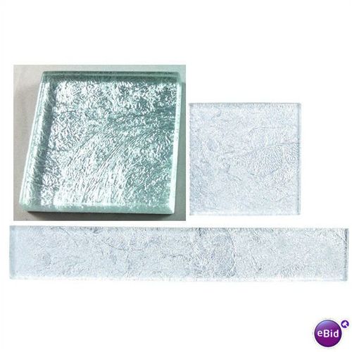 Hand colored Glass Tiles Glass Slipper 4 x 4