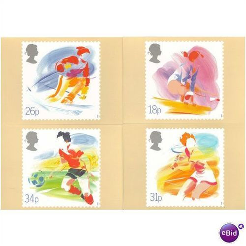 GREAT BRITAIN GB 1988 SPORTS ORGANISATIONS SET OF 4 MINT PHQ CARDS