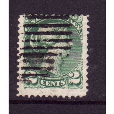 CANADA 1878 SG 78 2c GRASS GREEN USED #3