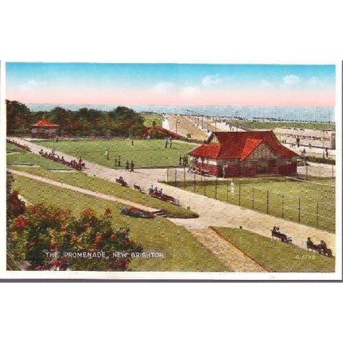 New Brighton, Merseyside - Promenade - Valentines postcard