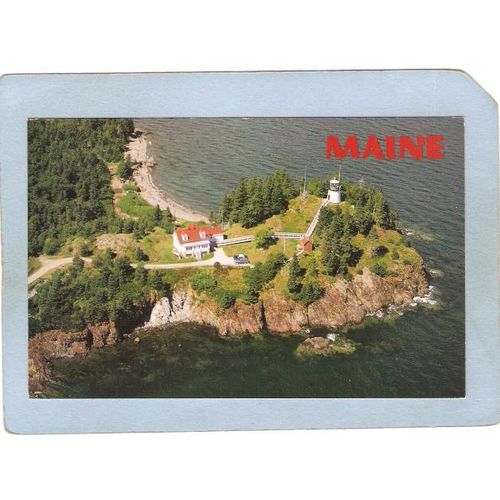 ME Rockland Lighthouse Postcard Owl's Head Lighthouse lighthouse_box1~319