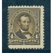 222 4c Abraham Lincoln Average MNH C1397