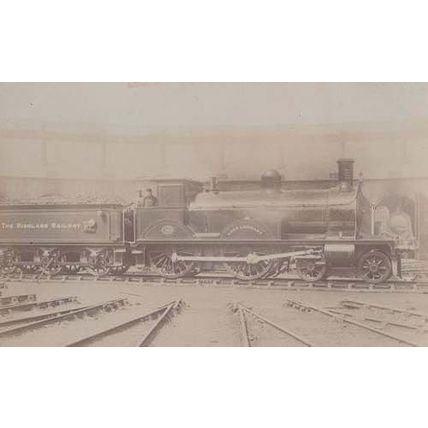Highland Railway Loch Langhart Old Antique Rail Train Real Photo Postcard