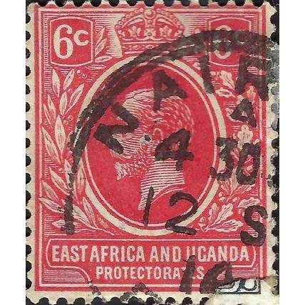 EAST AFRICA PROTECTORATE, George V, red 1912, 6c, #2