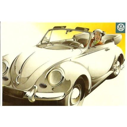 Advertising VOLKSWAGEN CONVERTIBLE Postcard (Mayfair BC 407)