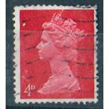 GB 1967 4d vermillion red used SG734