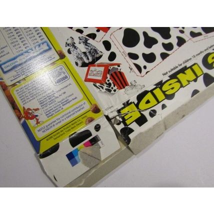 Nestle 2000 Nesquik Cereal Box Empty (POOR) 102 Dalmations Set of 4 Sealed