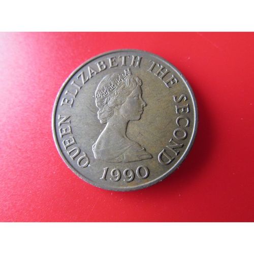 1990 QUEEN ELIZABETH II BAILIWICK OF JERSEY TWO PENCE FREE POST. AY