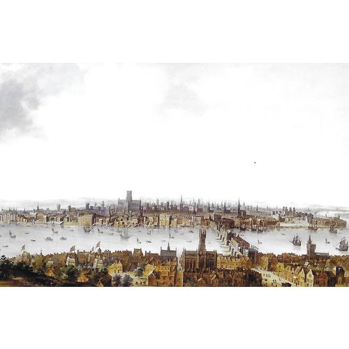 C-43162X: London from Southwark, c. 1630: Oil on Panel, Dutch School.