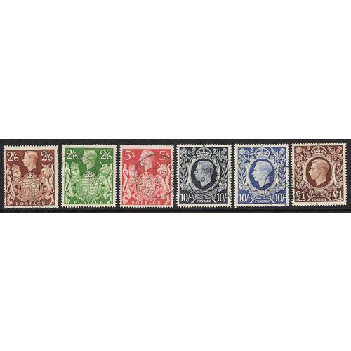 SG Q29/34: Definitive Stamps: King George VI.