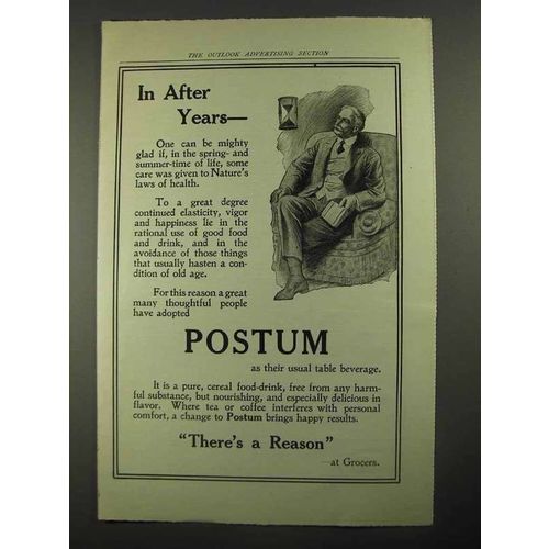 1916 Postum Drink Ad - In After Years