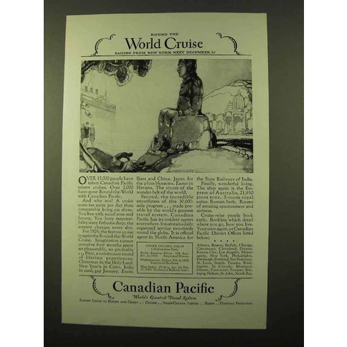 1928 Canadian Pacific Cruise Ad - Round the World