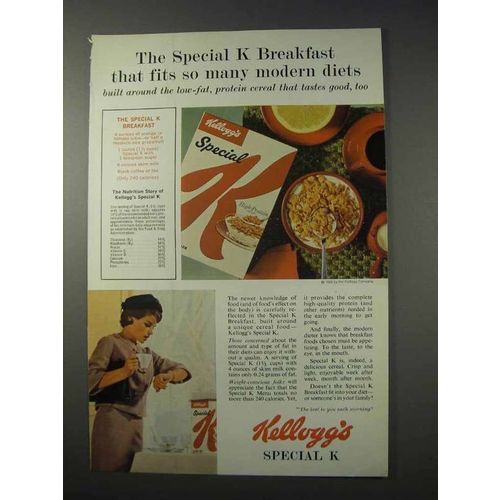 1963 Kellogg's Special K Cereal Ad - Modern Diets