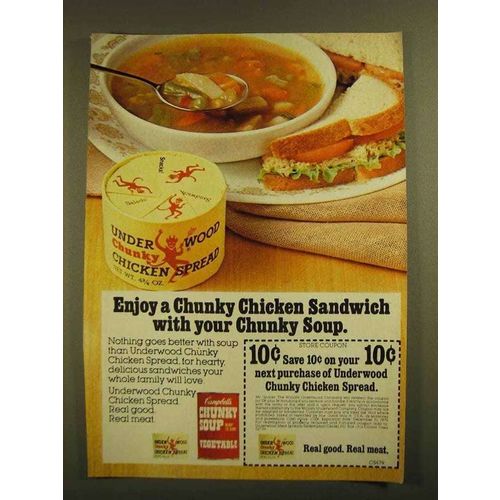 1979 Campbell's Chunky Soup & Underwood Chicken Ad