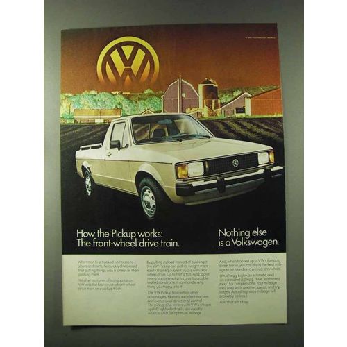 1982 Volkswagen Pickup Ad - Front-Wheel Drive Train