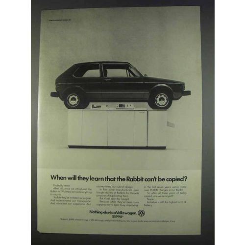 1982 Volkswagen Rabbit Ad - Can't Be Copied