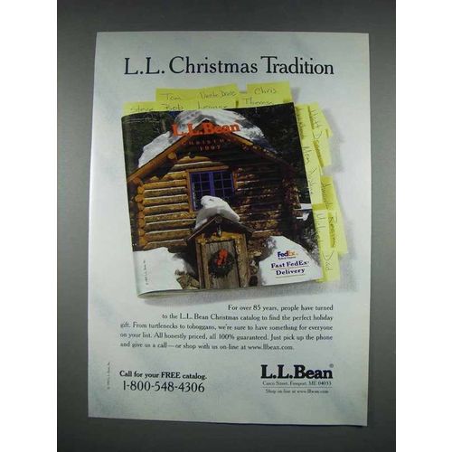 1997 L. L. Bean Fashion Ad - Christmas Tradition