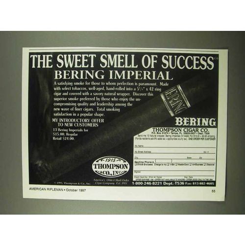1997 Thompson Cigar Bering Imperial Ad - Success