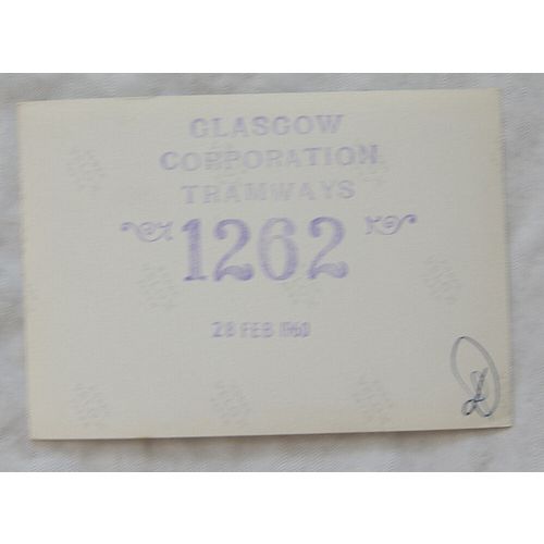 Photo Glasgow Tram no.1262 in 1960