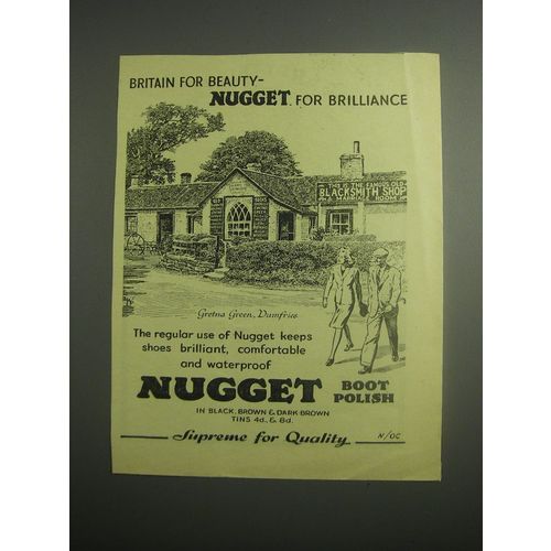 1948 Nugget Boot Polish Ad - Britain for Beauty - Gretna Green, Dunfries