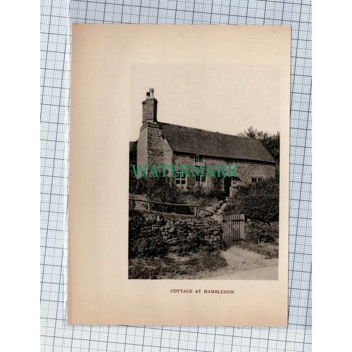 C4544) Hambledon Surrey Cottage - 1908 Clip