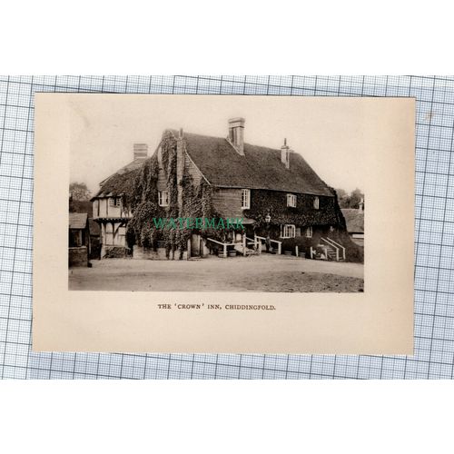 C4548) The Crown Inn Chiddingfold Surrey - 1908 Clip
