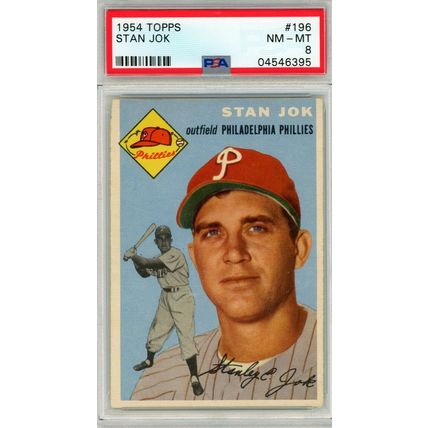 1954 Topps Stan Jok #196 PSA 8 P1326