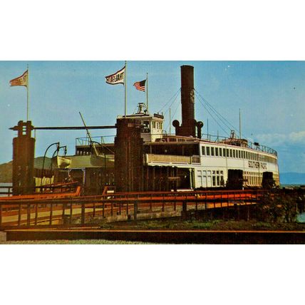 Sausalito CA. Trade Fair The Ferry Boat "Berkeley" Vintage Old Postcard A3