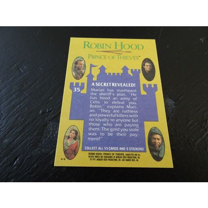 1991 Topps Robin Hood Prince of Thieves Card # 35 A Secret Revealed! NM (7)