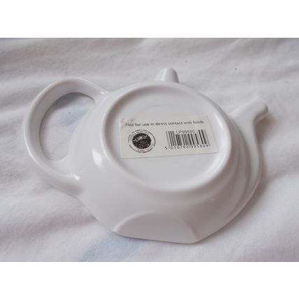 TEA BAG HOLDER SHAPED AS TEA POT DEPICTING PINK ROSE (28/01) # #