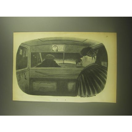 1945 Cartoon by Chas Addams - Taxi Cab Driver
