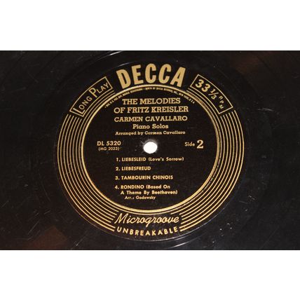 Carman Cavallaro 10" LP with Original Cover-MELODIES OF FRITZ KREITER