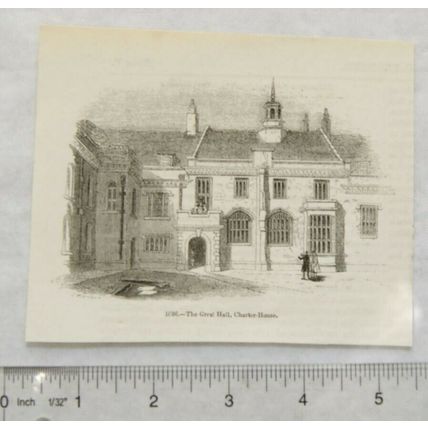 1860s engraving - The Great Hall, Charter House