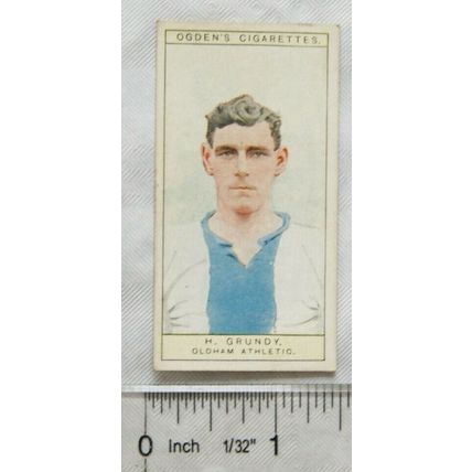 1926 Ogden's Captains of Football Clubs No. 29 Oldham Athletic, H. Grundy