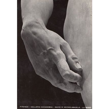 Firenze Accademia David Di Michelangelo La Mano 1960s Gallery Postcard