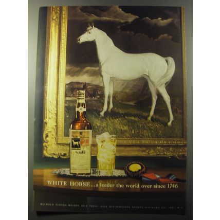 1953 White Horse Scotch Ad - White Horse.. a leader the world over since 1746