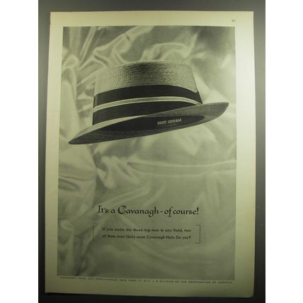 1957 Cavanagh Hats Advertisement - Benny Goodman