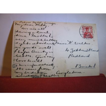 JUNGFRAU, INTERLAKEN, SWITZERLAND used antique postcard 1912 pm #