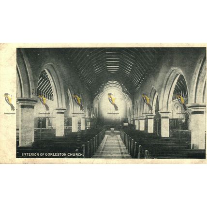 Interior Of Gorleston Church, Norfolk, Postcard, 1905